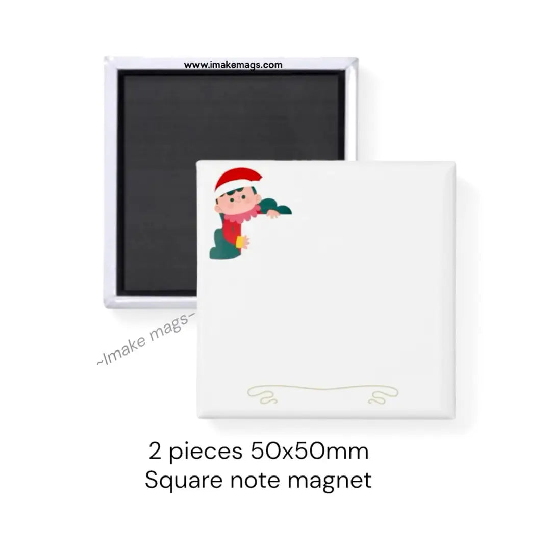 Dear Santa dry erase square magnet for holiday messages and reminders on fridge