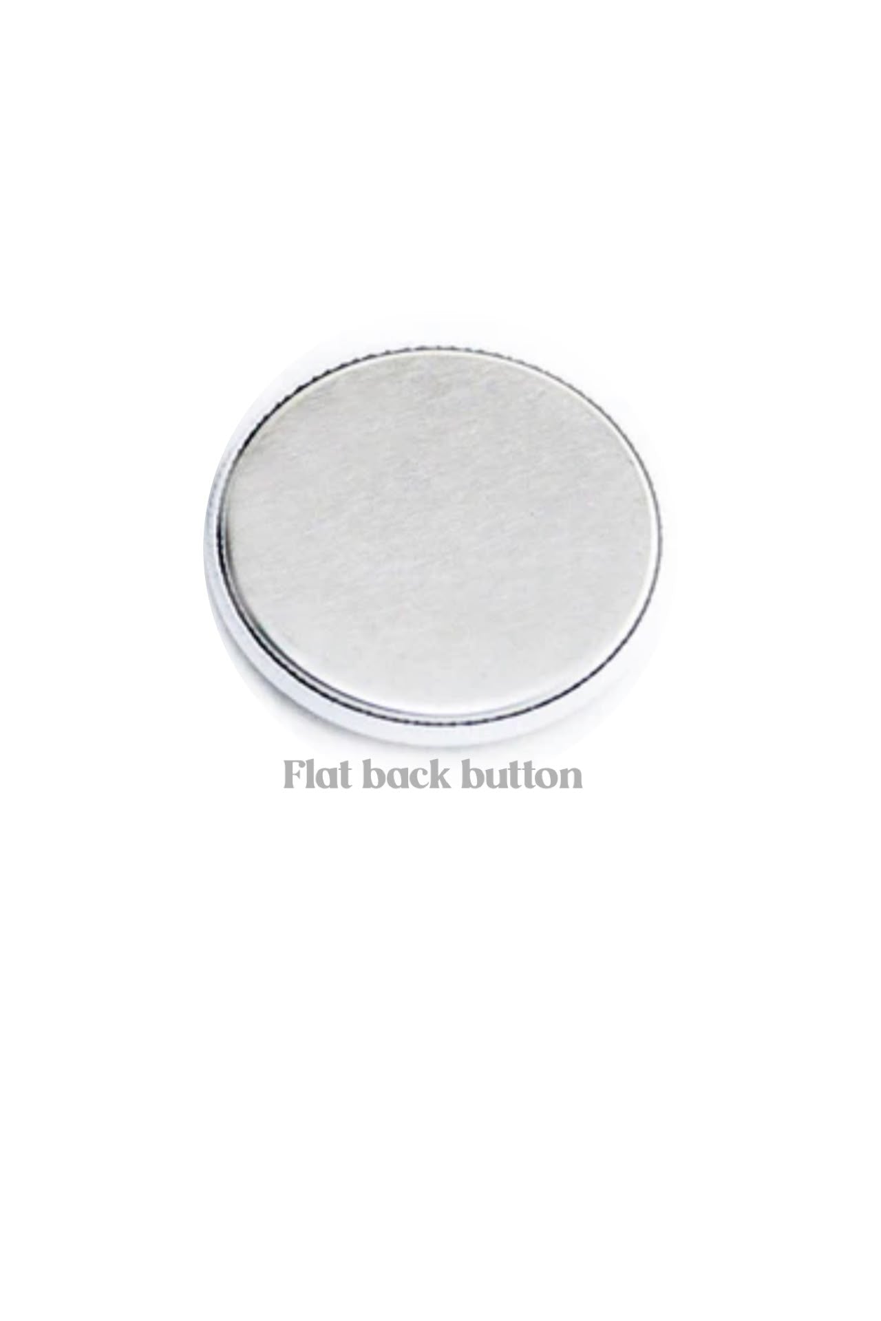 Custom 2.25-inch flat-back photo button designed for rotating spinner keychains, personalized with photos, artwork, logos, or custom designs.