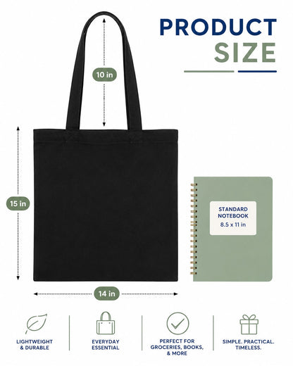 Black canvas tote bag featuring "I'm a New Yorker, Of Course..." design, funny New York themed reusable shopping bag and NYC gift.