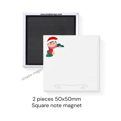 Dear Santa dry erase square magnet for holiday messages and reminders on fridge