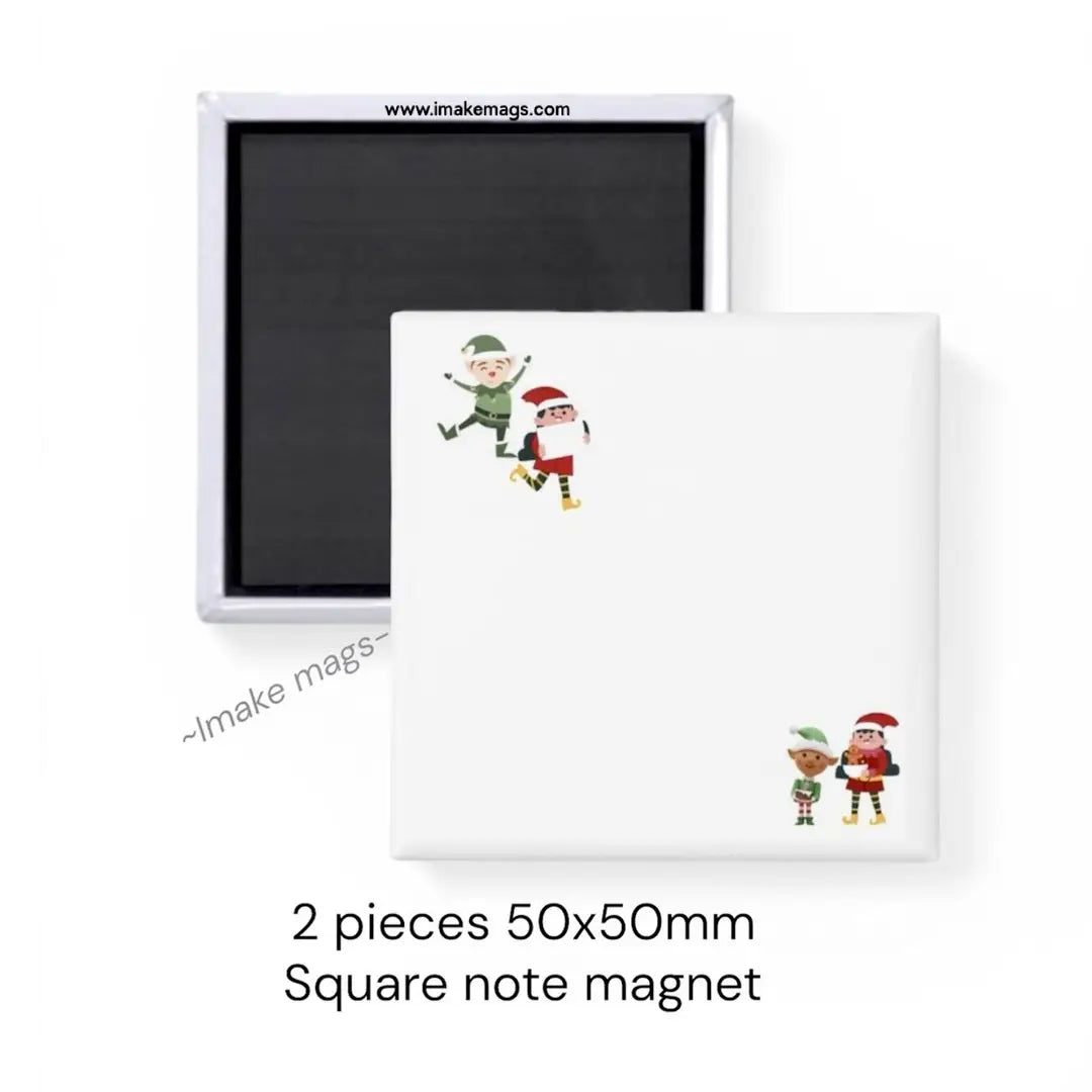 Double the Trouble dry erase square magnet for fridge notes, reminders, and fun messages