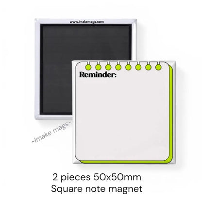 Reminder dry erase square magnet for fridge notes, quick reminders, and messages