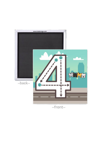 Reusable dry erase number tracing magnets 1 through 10 with two markers and a canvas storage bag for preschool, kindergarten, homeschool, and early math learning.