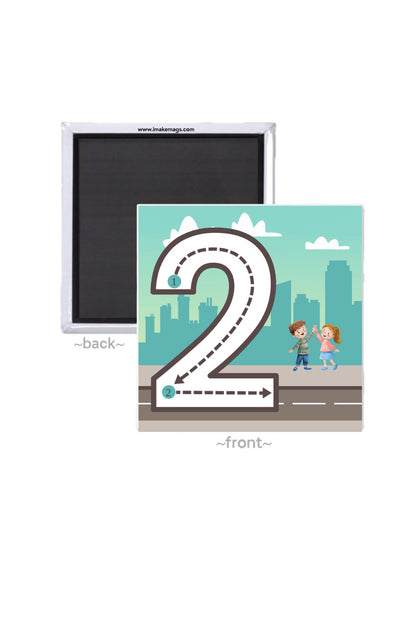 Reusable dry erase number tracing magnets 1 through 10 with two markers and a canvas storage bag for preschool, kindergarten, homeschool, and early math learning.