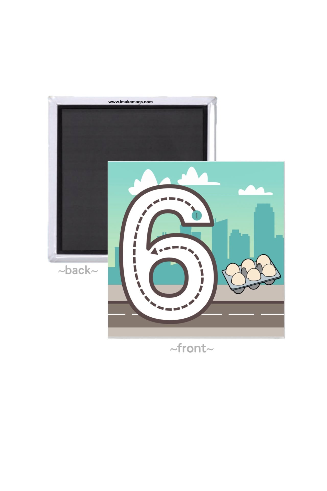 Reusable dry erase number tracing magnets 1 through 10 with two markers and a canvas storage bag for preschool, kindergarten, homeschool, and early math learning.