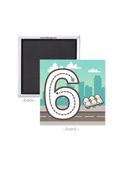 Reusable dry erase number tracing magnets 1 through 10 with two markers and a canvas storage bag for preschool, kindergarten, homeschool, and early math learning.