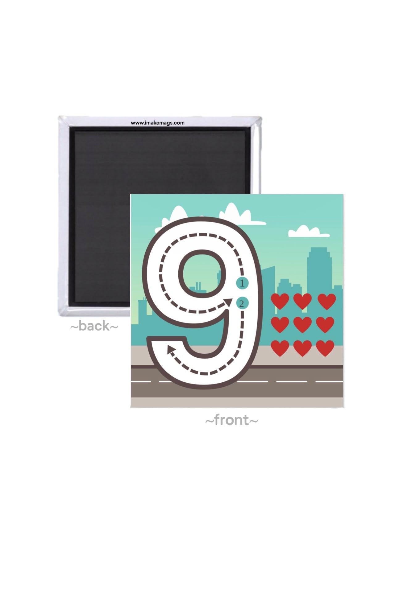 Reusable dry erase number tracing magnets 1 through 10 with two markers and a canvas storage bag for preschool, kindergarten, homeschool, and early math learning.